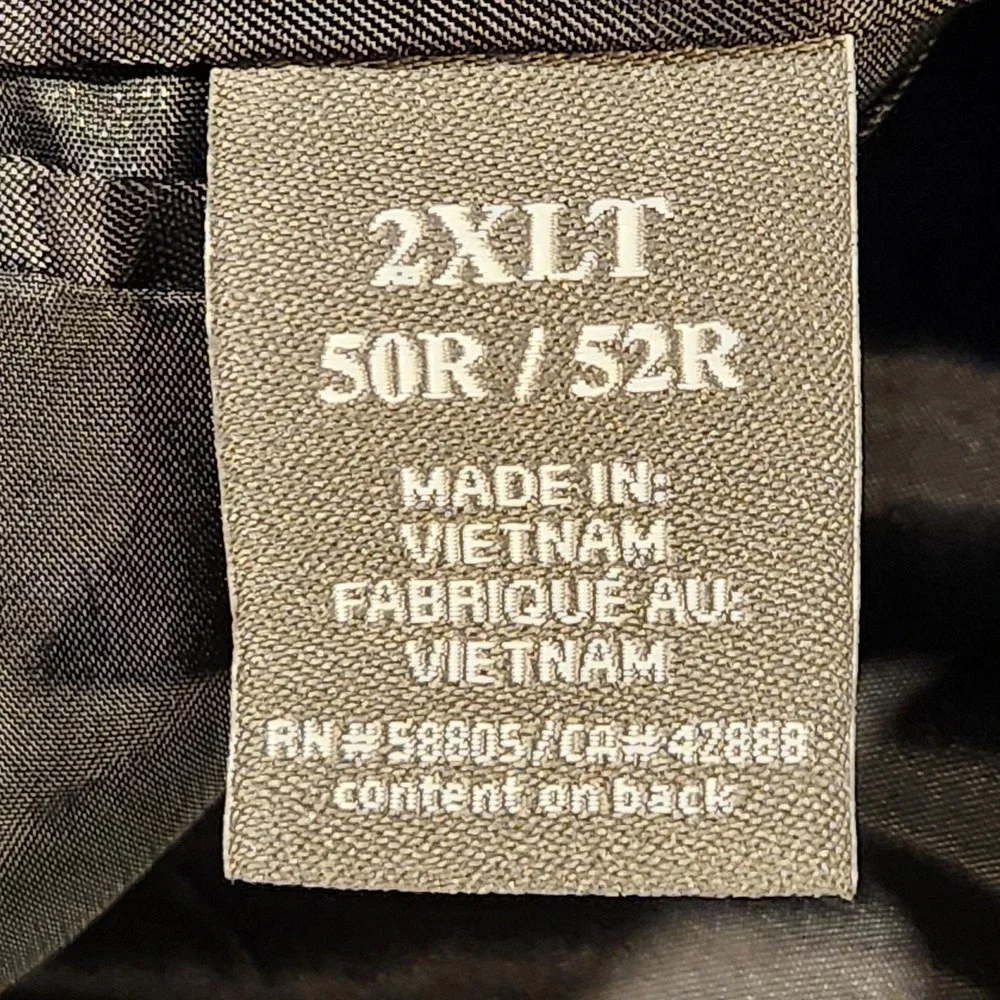Oak Hill Blazer Mens 2XLT Big & Tall Gray Sport‎ Coat Jacket Polyester Rayon